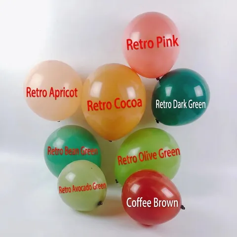 Retro Latex Balloons Sage Green Avocado Green Cocoa Matte Metallic Round Balloons For Wedding Birthday Party Decoration Accessory