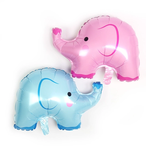 Cute Elephant Aluminum Film Balloon Kids Birthday Baby Shower Decoration Pink Blue White Animal Shape Foil Balloon Decor