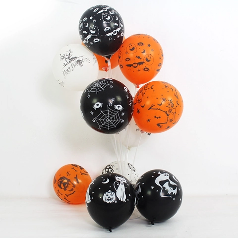 Palloncini in Lattice di Halloween Zucca Fantasma Ragno Pipistrello Stampati Palloncini Rotondi Per Decorazioni Feste Spaventose Ornamenti Festivi