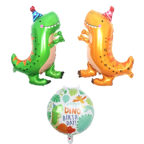 Palloncino in Alluminio a Forma di Dinosauro Cappello di Compleanno T-Rex per Bambini Decorazione per Festa di Compleanno