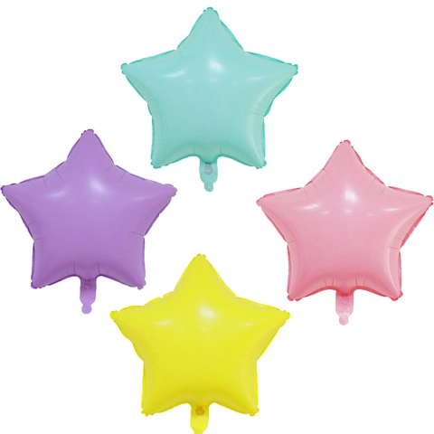 Star Shaped Foil Balloon Macaron Pastel Pentagram Aluminum Film Balloons For Birthday Wedding Anniversary Party Decoration Accessory