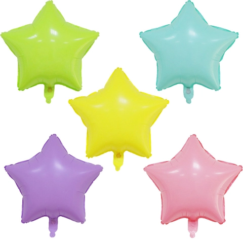 Star Shaped Foil Balloon Macaron Pastel Pentagram Aluminum Film Balloons For Birthday Wedding Anniversary Party Decoration Accessory