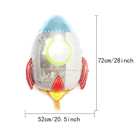 Outer Space Astronaut Rocket Balloon Collection Aluminum Foil Latex Balloons For Kids Space Theme Birthday Party Decoration Supplies