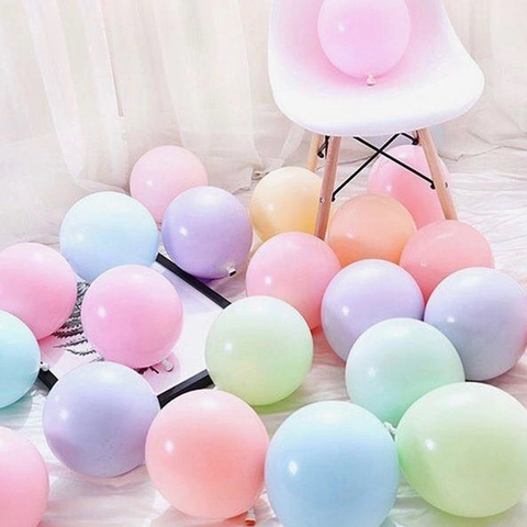 Macaron Pastel Latex Balloons Round Helium Balloon For Birthday Wedding Proposal Anniversary Party Decorations
