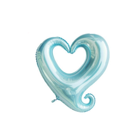 Palloncino in Foglio di Alluminio a Forma di Cuore Metallico Coda Riccia Cuore d'Amore per Matrimonio Compleanno Festa Decorazioni per la Stanza Oggetti di Scena Romantici
