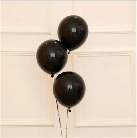 Schwarze Latexballons Partydekorationen Matt Glänzend Rund Gummiballons Für Geburtstag Halloween Einkaufszentrum Dekor