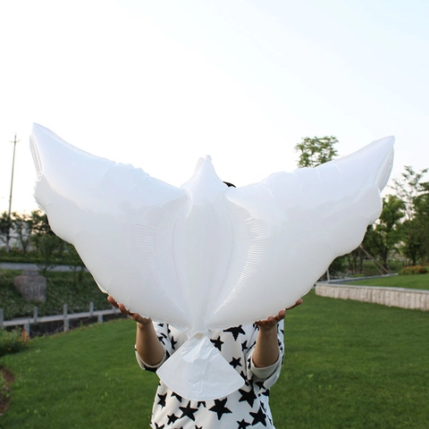 Grande Palloncino in Foglio di Alluminio a Forma di Colomba Bianca Palloncino Uccello per Matrimonio Festa Chiesa Decorazione