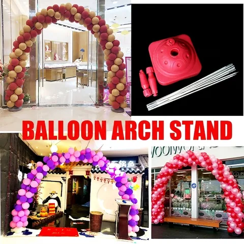 Kit de Support d'Arche de Ballon Détachable Pliable Base Tige Pour Décoration de Mariage Anniversaire Fête Célébration Événement Cérémonie DIY