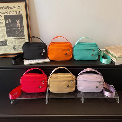 Lässige Damen Nylon Umhängetasche Leichte Wasserabweisende Schultertasche Mit Tragegriff Reißverschluss Reisen Alltag Messenger Bag