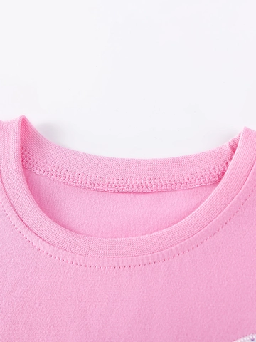 Set Abbigliamento Estivo da Bambina T-Shirt in Cotone Rosa e Gonna Tutu in Rete Arcobaleno Completo Casual con Applique