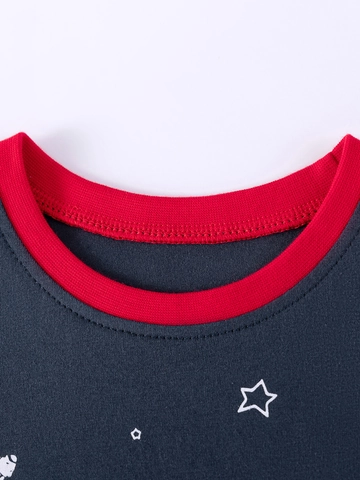 Ensemble de Vêtements d'Été en Coton pour Garçons T-Shirt à Manches Courtes Imprimé Espace et Short Décontracté