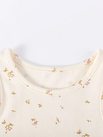 Abito da Principessa Senza Maniche a Fiori in Tulle a Rete da Ragazza Dolce Cotone Estivo Patchwork Vestiti per Bambini