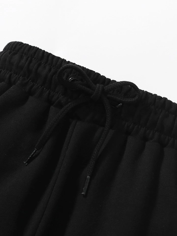 Boys Casual Cotton Cargo Pants Solid Color Kids Track Jogger Trousers Ribbed Cuff Elastic Waist Child Clothes