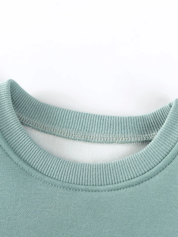 Ensemble Sweat-shirt Doublé de Molleton Renne pour Filles et Pantalon Floral Tenue Deux Pièces Chaude en Mélange de Coton