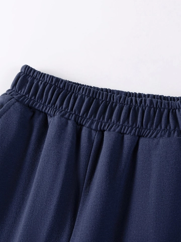 Little Maven Pantalones Cargo de Algodón para Niños Casual Color Sólido Joggers de Cintura Elástica con Bolsillos Niños