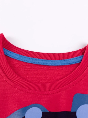 Ensemble Sweat Et Pantalon En Coton Pour Garçons Imprimé Excavatrice Dessin Animé Manches Longues Automne