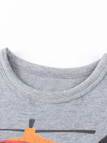 Ensemble de Vêtements Décontractés en Coton pour Garçons T-Shirt à Manches Longues Avec Imprimé Hélicoptère et Pantalon Cargo