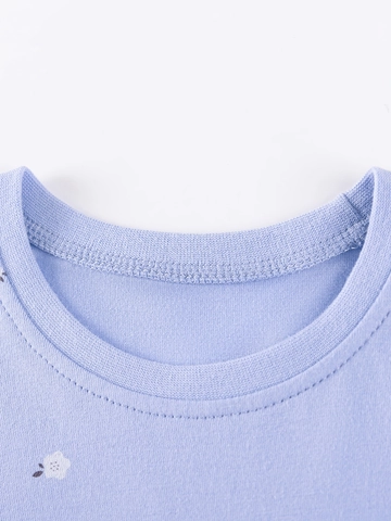 Vestito da Bambina a Maniche Lunghe in Cotone Viola Lavanda Motivo Floreale Applicazione Unicorno per Autunno Quotidiano