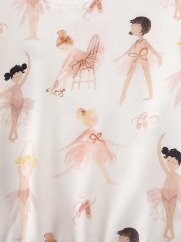 Little Maven Meisjes Ballerina Print Lange Mouwen Sweatshirt En Roze Tulle Tutu Leggings Herfst Casual Mode Outfit