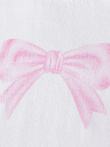 Little Maven Toddler Girls Summer Cotton Clothing Set White Short Sleeve T-Shirt With Pink Shorts Bow Pattern Casual Outfit