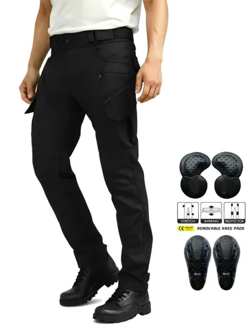Herren Verschleißfeste Motorrad-Reithose Mit CE-Protektoren Taktische Reißfeste Cargo-Hose Outdoor-Radfahren Schutzausrüstung