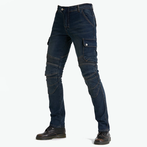 Pantalones de Motocicleta de Kevlar para Hombre Con Almohadillas Protectoras CE Extraíbles Cargo Multibolsillos Pantalones Elásticos Resistentes a Caídas