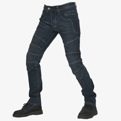 Pantaloni Protettivi Jeans da Moto Retro Pantaloni Biker in Denim Elasticizzato Con Protezioni Rimovibili per Uomo Donna Grigio Blu