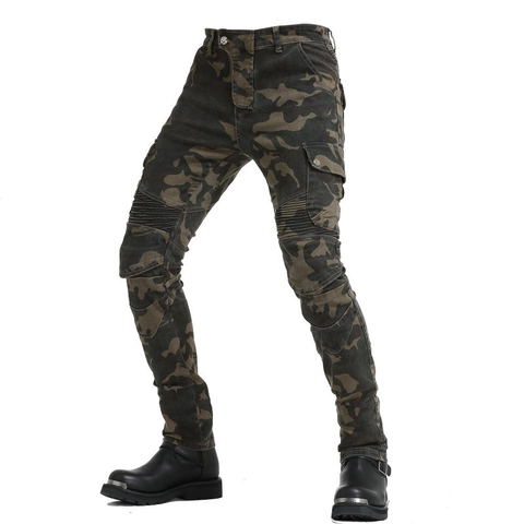 Pantalones de Moto para Hombre Jeans Cargo Protectores de Kevlar Jeans de Moto Tácticos Camuflaje Con Almohadillas Protectoras