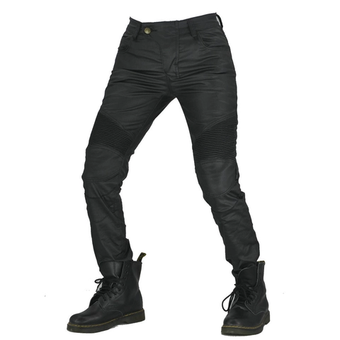 Women's Waterproof Motorcycle Jeans With Silicone Protective Gear Coated Moto Riding Pants CE Certified Slim Fit Racing Trousers