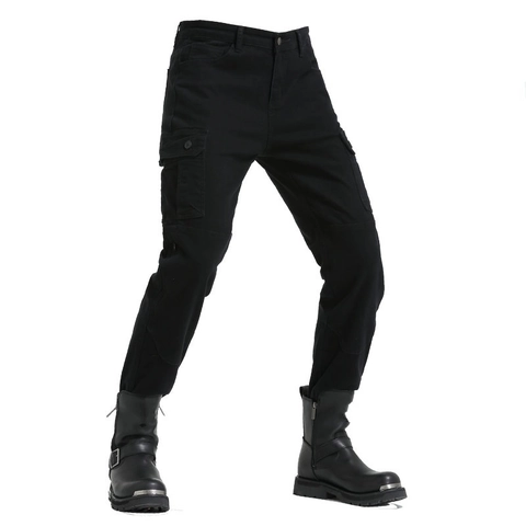 Pantaloni Cargo Protettivi da Moto da Uomo Con Armatura CE Multitasche Pantaloni da Equitazione Tattici Traspiranti
