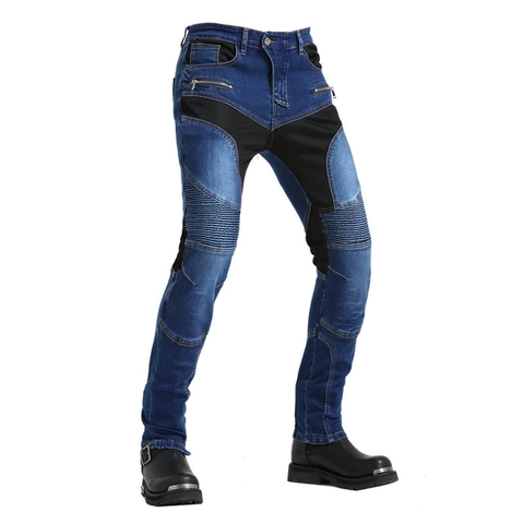 Motorfiets Rijbroek Met Kevlar Voering Heren Professionele Beschermende Denim Broek Ademend Mesh Outdoor Racebroek