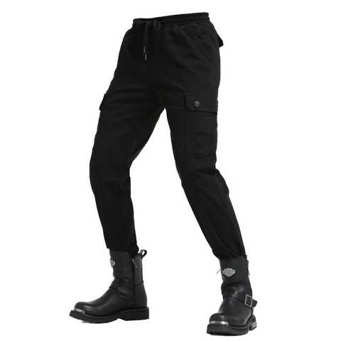 Pantalones de Motociclista para Hombre Con Equipo de Protección Mezcla de Algodón Cargo Multibolsillo Casual Cordón Pantalones