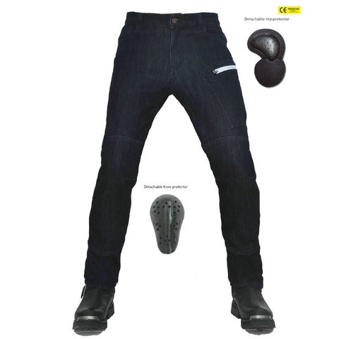 VOLERO Waterdichte Motorrijbroek Jeans Heren Afneembare CE Beschermende Pads Versterkte Bamboevezel Denim Moto Broek