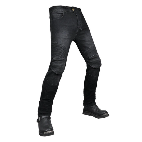 Motorrad Rennsport Reitjeans Mit Abnehmbarer Knie- Und Hüftschutzausrüstung Lockere Baumwoll Denim Bikerhose Für Herren Damen