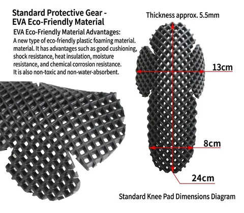 High Elastic EVA Motorcycle Armor Pads Honeycomb Breathable Shock Absorption Knee And Hip Protective Inserts For Riding Pants