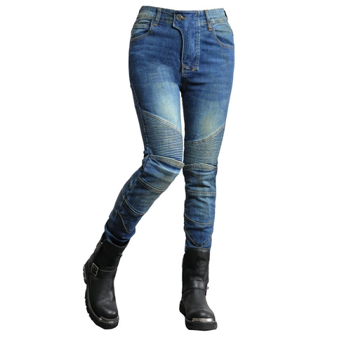 Damen Motorrad Reithose Mit Herausnehmbarer Schutzausrüstung Slim Fit Biker Hose Akkordeon Stretch Einsätze Schutzreithose