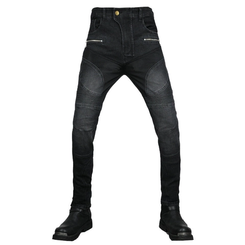 Heren Zomer Motorbroek Met Aramide Voering Beschermende Padding Slim Biker Jeans Blauw Zwart Rijbroek Motoruitrusting