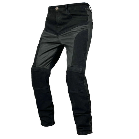 Pantaloni da Moto in Jeans da Uomo Estivi Traspiranti con Protezioni CE Ginocchiere Regolabili Pantaloni da Corsa da Ciclismo