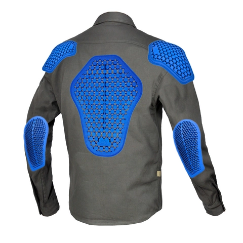 Damen Herren Motorrad Riding Hemd Jacke Baumwollmischung Winddicht Protektoren Biker Arbeitshemd Lässiges Top
