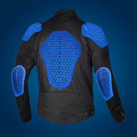 Chaqueta de Moto para Hombre Verano Malla Transpirable Protecciones Desmontables Chaqueta de Carreras Anticaída