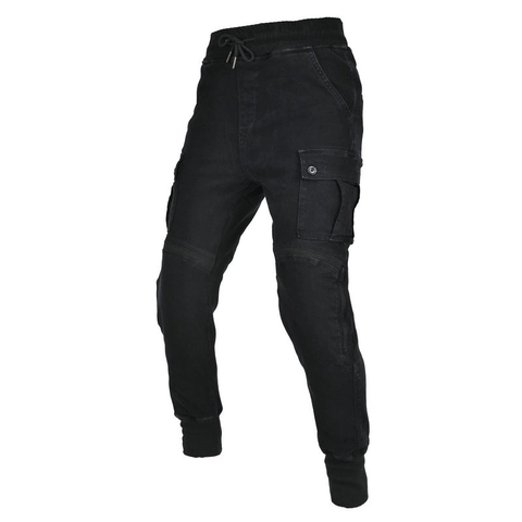 Pantaloni da Moto da Uomo Con Equipaggiamento Protettivo Foderati in Aramide Cargo Tactical Jeans Antivento per Motociclisti