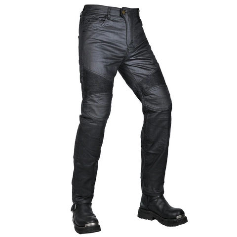 Pantalones de Moto Volero Vaqueros Revestidos a Prueba de Viento Motero Con Equipo de Protección Desmontable Vintage Carreras