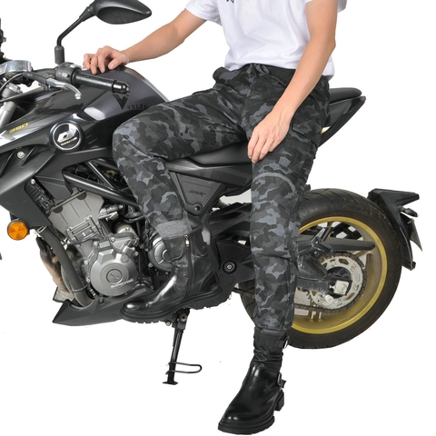 Pantaloni da Moto da Uomo Mimetici Cargo Con Protezioni Resistenti all'Abrasione Pantaloni da Corsa Casual Biker Gear