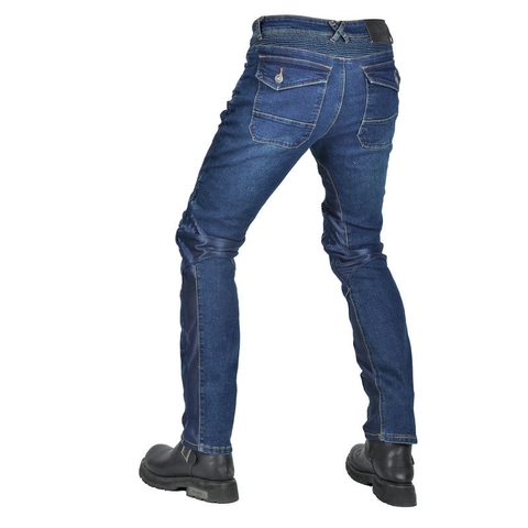 Pantalones de Moto para Hombre Jeans de Protección de Mezclilla con Malla Transpirable con Armadura Desmontable Corte Ajustado Motociclista
