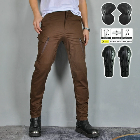 Motorradreithose Für Herren Damen Mit CE Zertifizierten Protektoren Baumwollmischung Atmungsaktive Taktische Cargo Motorradhose