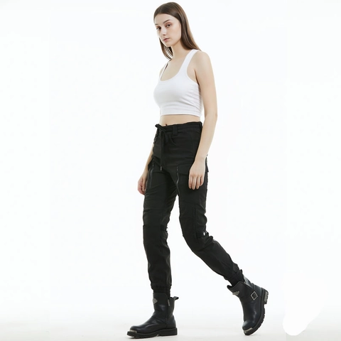 Women's Waterproof Windproof Motorcycle Riding Pants Cotton Blend Cargo Jogger Pants With Protective Gear Protective Clothing