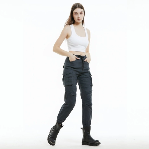 Damen Motorrad Jeans Camo Cargo Hose Mit Silikon Schutzpolster Hohe Taille Jogger Reithose Tactical Outdoor Mode