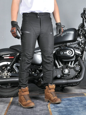 Men Motorcycle Riding Pants Waterproof Windproof Polyester Biker Protective Trousers With Removable CE Pads For Riding Biking