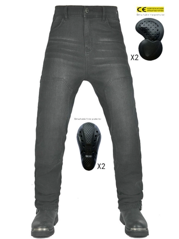 Vaqueros de Moto para Hombre Con Protecciones Certificadas CE Pantalones de Motociclista de Mezclilla Resistentes a La Abrasión