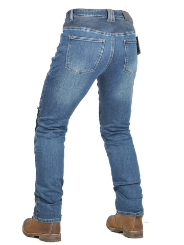 Pantalons de Moto pour Hommes Avec Protections CE Denim Délavé Vintage Mélange de Coton Extensible Pantalons Cargo Biker